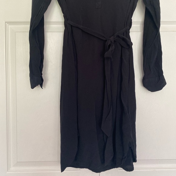 {GAP} Maternity Tie Front Shirt Dress in Black - Maternity XS - Picture 4 of 8